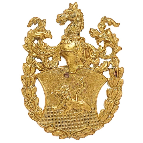 366 - Portsmouth Grammar School OTC pre 1948 cap badge.  Good die-cast brass arms of Dr. William Smith, wh... 