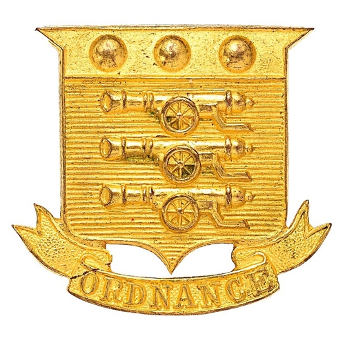 390 - Army Ordnance Department pre 1918 Officer cap badge.  Fine scarce die-cast Board of Ordnance shield ... 