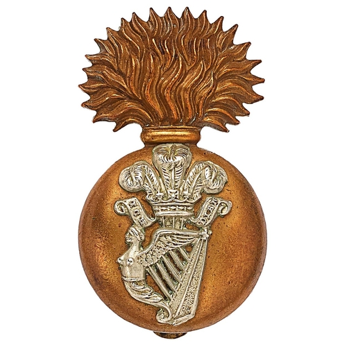 401 - Princess Victoria's (Royal Irish Fusiliers) large Brodrick cap badge circa 1902-05. Good scarce die-... 