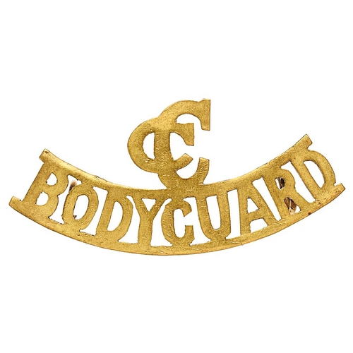 421 - CC / BODYGUARD Boer War Commander in Chief's Body Guard sheet brass title. (Owen 1681) . Original wi... 