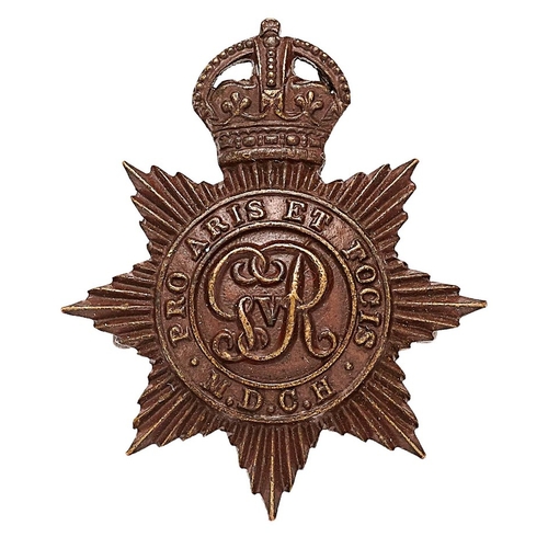 492 - Middlesex Yeomanry George V OSD cap badge circa 1910-35.  Good die-cast bronze crowned star bearing ... 