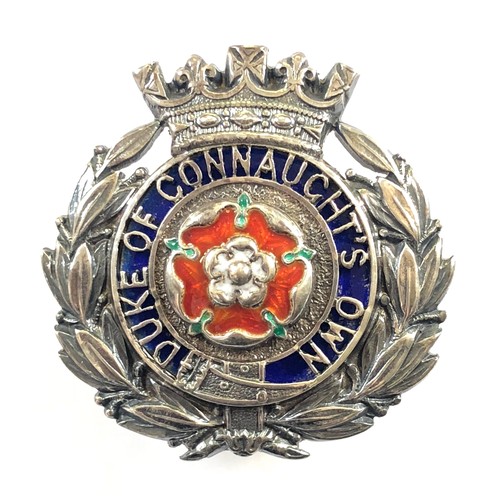 493 - 6th (Duke of Connaught's Own) Bn. Royal Hampshire Regiment Officer cap badge. Good scarce die-stampe... 