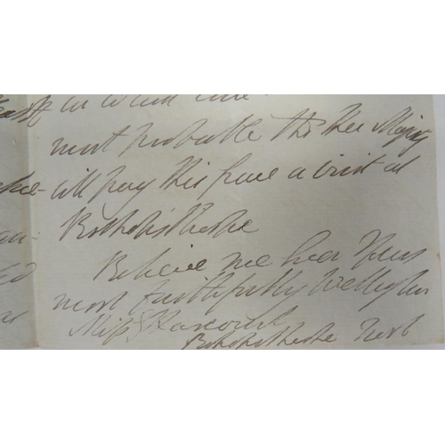 182 - 1842 Dated Handwritten Letter Signed By Duke of Wellington
three page, handwritten letter to Miss Ha... 