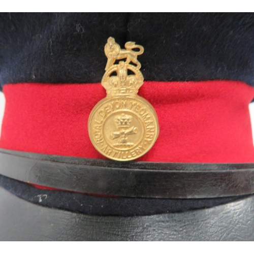 200 - Pre 1952 Royal Devon Yeomanry Artillery Senior NCO's Dress Cap
dark blue crown and body with red pip... 