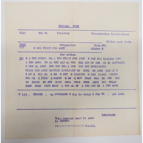 184 - Important D-Day and Later Archive To an Eisenhower Staff Member
all relating to Captain Eric Hooper ... 