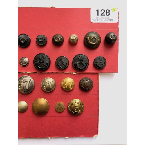 128 - 34 Indian Army Frontier Force buttons.  Includes assortment of 13th, 55th, 56th, 57th, 58th and 59th... 