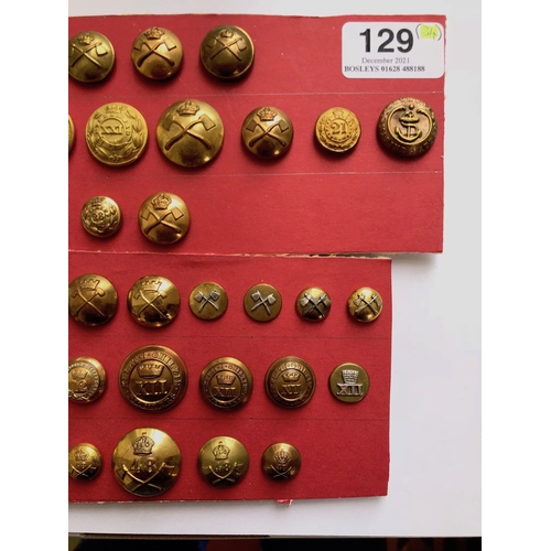 129 - 34 Indian Army Bombay Pioneer associated buttons.  Includes assortment of 2nd, 12th, 48th, 107th, 12... 