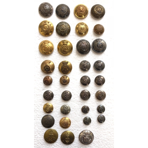 145 - 35 Shropshire and assorted mainly Victorian buttons.  Good Shropshire mainly Officer examples, inclu... 