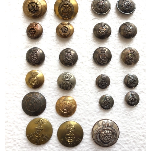 145 - 35 Shropshire and assorted mainly Victorian buttons.  Good Shropshire mainly Officer examples, inclu... 