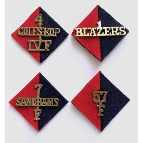 148 - Royal Artillery India Interwar Period Pagri Badges.  4th (Coles Kop) F.B. ... 1st Field Battery (1 B... 