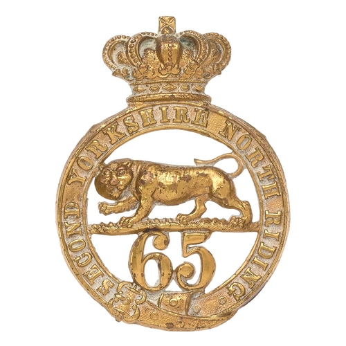 78 - 65th (2nd Yorkshire N.Riding) Regiment of Foot Victorian glengarry badge circa 1874-81.  Good die-st... 