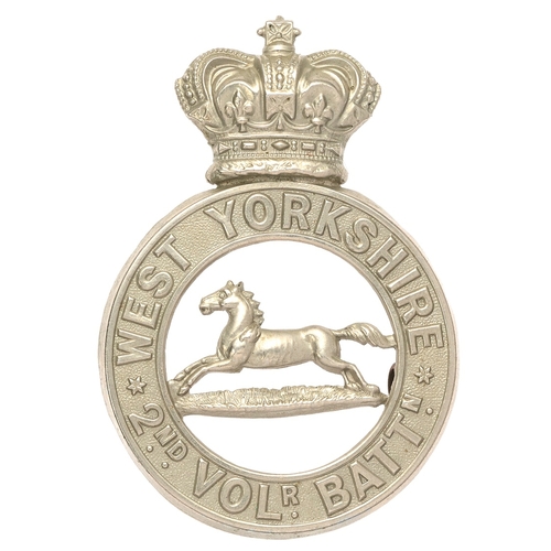 93 - 2nd (Bradford) VB PWO West Yorkshire Regiment Victorian glengarry badge circa 1887-96.  Good die-sta... 