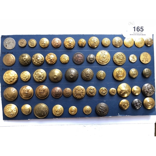 165 - 56 East India Company etc. buttons.  Superb selection of different types, predominantly Victorian Of... 