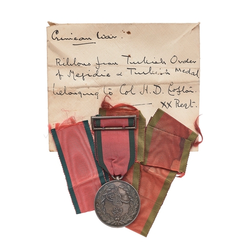 189 - Crimea 20th Foot Attributed Turkish Crimea Medal.  Attributed to Colonel H.D. Crofton of the XX Foot... 