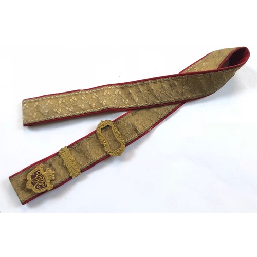 197 - 8th (Kings Royal Irish) Hussars Victorian Officers Pouch Belt A good 19th Century Officers pouch bel... 