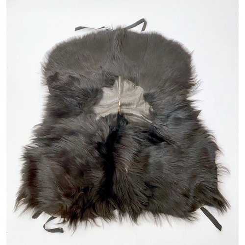 200 - 2nd Life Guards Officers Fur Saddle Cloth.  A rare example used by Sir Morgan Crofton. Black fur of ... 