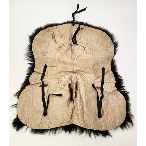 200 - 2nd Life Guards Officers Fur Saddle Cloth.  A rare example used by Sir Morgan Crofton. Black fur of ... 