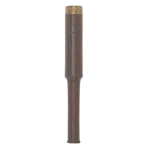 205 - Georgian Tip Staff Truncheon Spotland, Rochdale.  A good quality turned example of polished mahogany... 