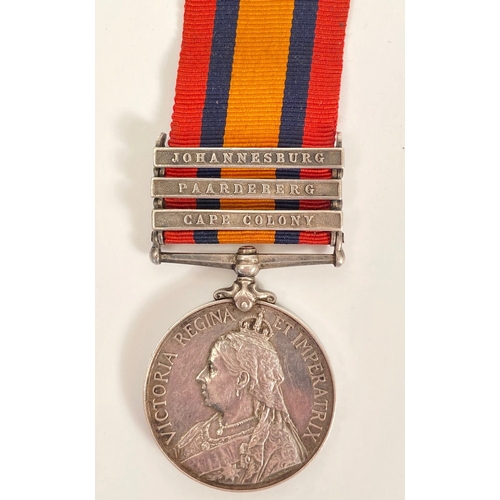 227 - Boer War 2nd Bn Lincolnshire Regiment Wounded & POW Queens South Africa Medal. Awarded to 2141 C... 