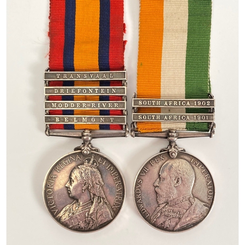 254 - Boer War Coldstream Guards Medal Pair. Awarded to 428 CORPL W MORTON COLDSTREAM GUARDS. Comprising: ... 