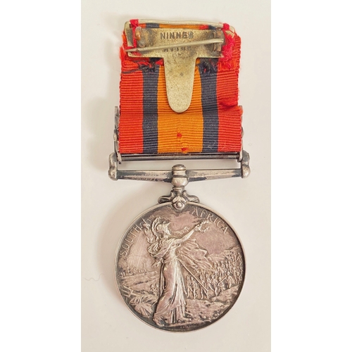 294 - Royal Engineers Officer Queens South Africa Medal  Awarded to LIEUT A HARDCASTLE RE. Bearing two cla... 