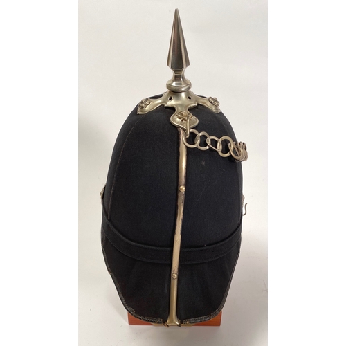 351 - 1878 Pattern Home Service Volunteer Officers Blue Cloth Helmet.  An example of the pattern with silv... 