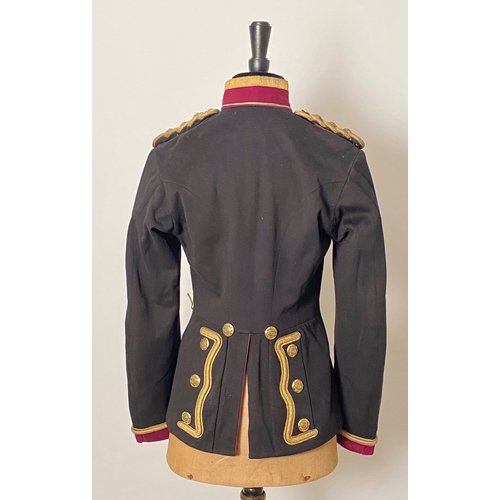 367 - Army Veternary Corps Officers Edwardian Full Dress Tunic.  A good example, blue uniform with cherry ... 