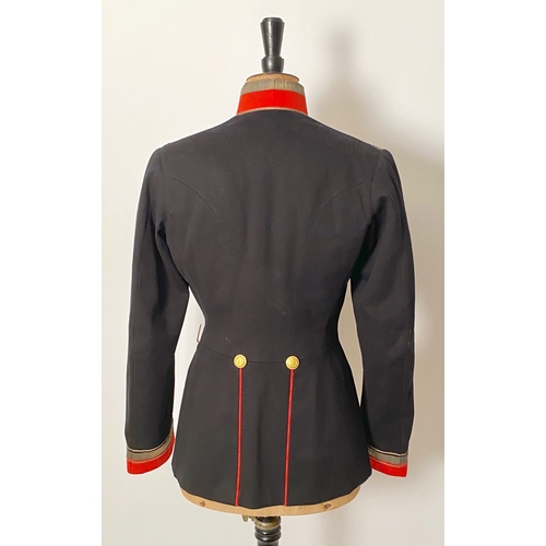 369 - Army Ordnance Corps Officers Full Dress Tunic.  A good post 1901 example. Dark blue melton cloth wit... 