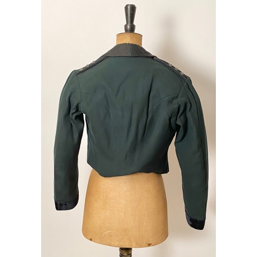 373 - Rifle Brigade Officer Mess Jacket & Waistcoat.  A good example of regimental pattern, dark green clo... 