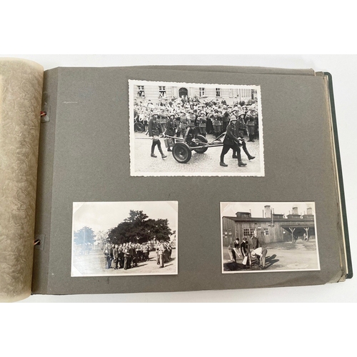 399 - German Third Reich 1936 Infantry Regiment 67  Photograph Album.  The front is embossed with a German... 