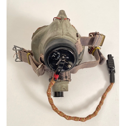 442 - WW2 RAF Flying Helmet and Oxygen Mask.  A very good example of a late C Type leather flying helmet c... 