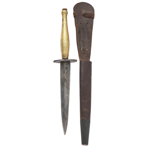 498 - WW2 2nd pattern Fairbairn-Sykes Commando fighting knife.  A used working example. The hilt with base... 