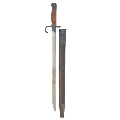 501 - WW1 8th Bn Welsh Regiment 1907 Hooked Quillon Bayonet. A very good example by Enfield with date stam... 