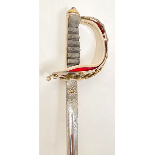 465 - 1st Life Guards Officer state sword of Robert Lindsay Lloyd OBE MC A scarce George V period example ... 