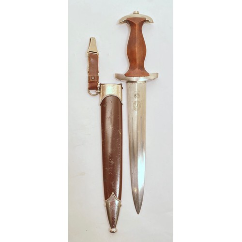 379 - German Third Reich SA dagger by scarce maker Carl Westhof, Solingen. A good clean example with nicke... 