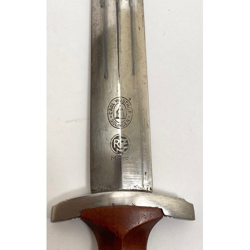 379 - German Third Reich SA dagger by scarce maker Carl Westhof, Solingen. A good clean example with nicke... 