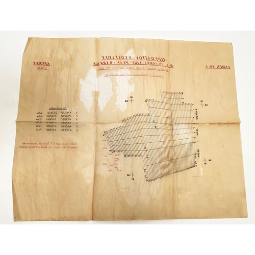 314 - WW2 1945 Operation Veritable 30 Corps Barrage Overlay Map. This Royal Artillery 30 Corps Barrage map... 