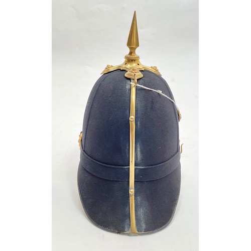 323 - Victorian Cheshire Regiment 1878 Pattern Officers Helmet. The helmet is complete with gilt metal fur... 