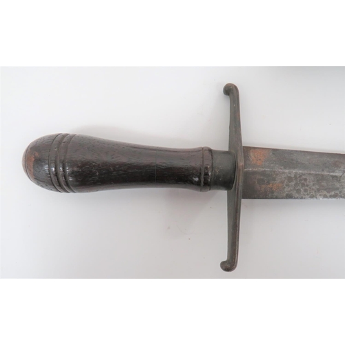 188 - Fine Early 18th Century Plug Bayonet Converted To A Naval Fighting Dirk
13 3/4 inch, double edg... 