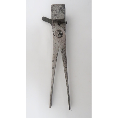 279 - Mid 19th Century W.D Issue Belted Slug Bullet Mould
steel pincer mould with rectangular block end.  ... 