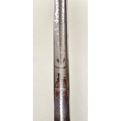 99 - Queens Own Cameron Highlanders 1913 Officer's Sword By Wilkinson LondonAn example of a Levee pattern... 