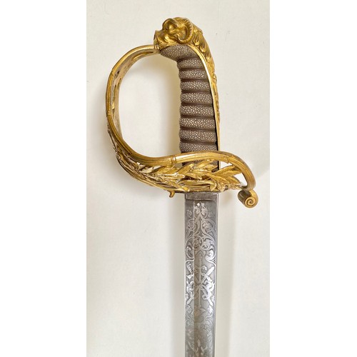 84 - Victorian Montgomeryshire Yeomanry Presentation Officers Sword.A superb example of a mid Victorian p... 