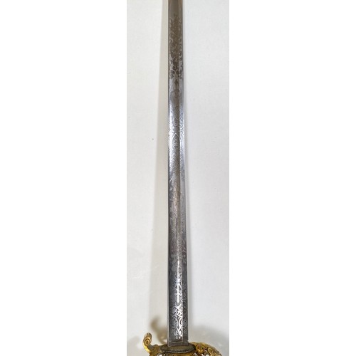 84 - Victorian Montgomeryshire Yeomanry Presentation Officers Sword.A superb example of a mid Victorian p... 