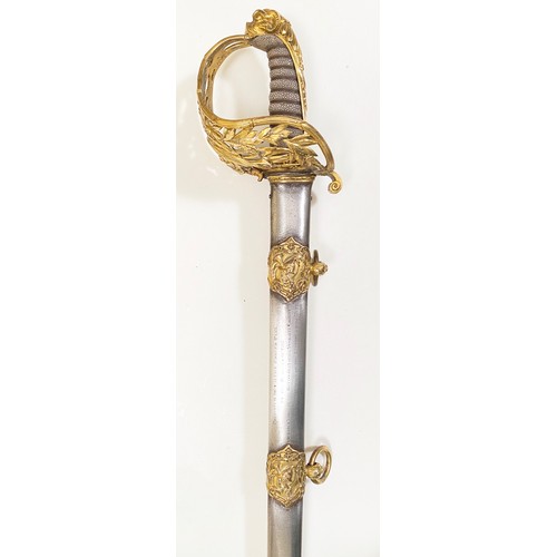 84 - Victorian Montgomeryshire Yeomanry Presentation Officers Sword.A superb example of a mid Victorian p... 