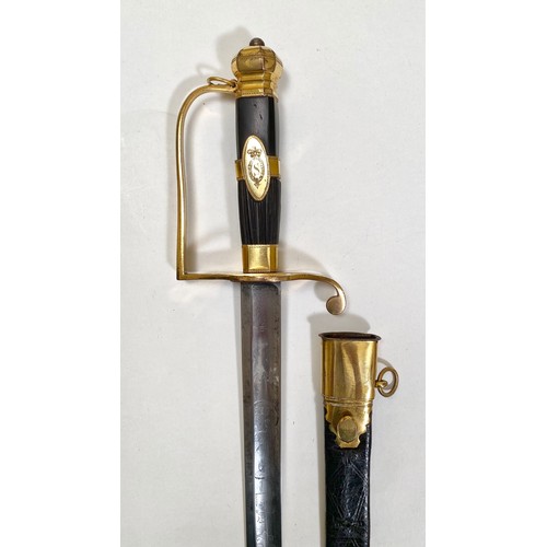 91 - Georgian Napoleonic War Period Officers Spadroon Sword A good quality example by the London sword cu... 