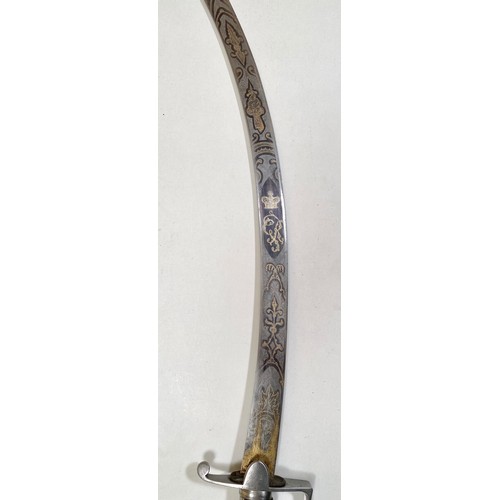 85 - Napoleonic War Period 1796 Light Cavalry Officers Sword.A fine quality example. The 27 inch, unfulle... 