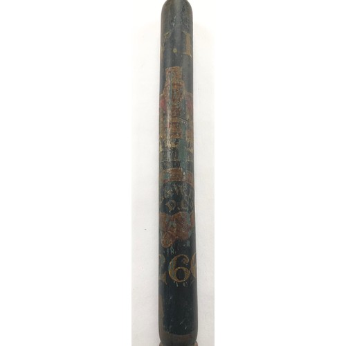 256 - Victorian East & West India Dock Company London Constable’s Painted Police Truncheon.A scarce ex... 