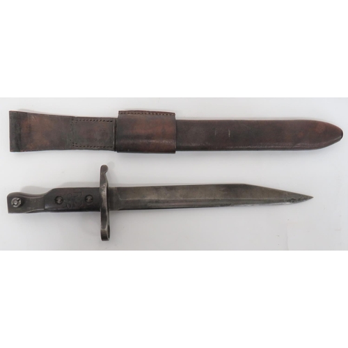 121 - Canadian M1910 Ross Rifle Bayonet
10 inch, single edged blade.  Modified, sharpened point. &nbs... 