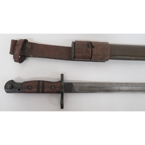 133 - WW1 American P17 Bayonet
17 inch, single edged blade with fuller.  The forte with maker code 