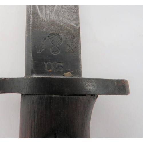 133 - WW1 American P17 Bayonet
17 inch, single edged blade with fuller.  The forte with maker code 